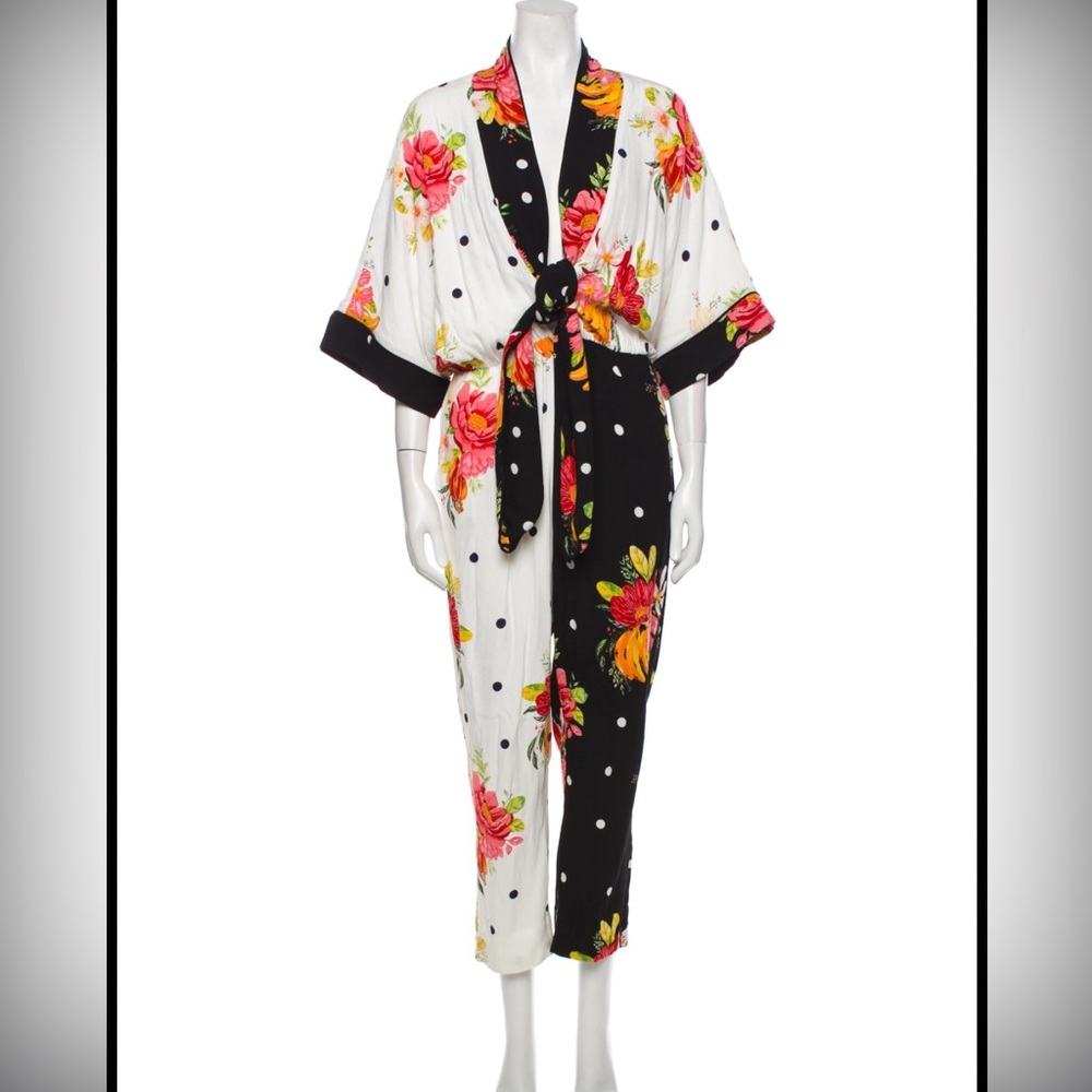 Farm Rio black and white jumpsuit